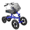 AllCure Quad Wheel All Terrain Foldable Medical Steerable Knee Walker Scooter Crutch Alternative, Blue (CL_ALC401133) - Alt Image 6