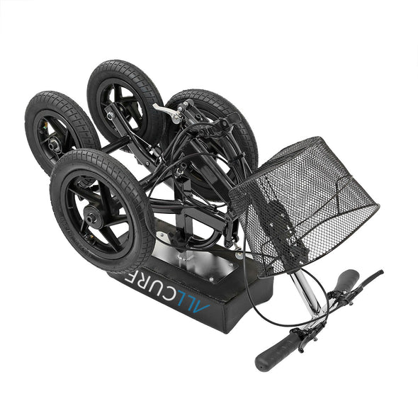 AllCure All Terrain Foldable Medical Knee Walker Scooter Roller, Black (CL_ALC401134) - Alt Image 7
