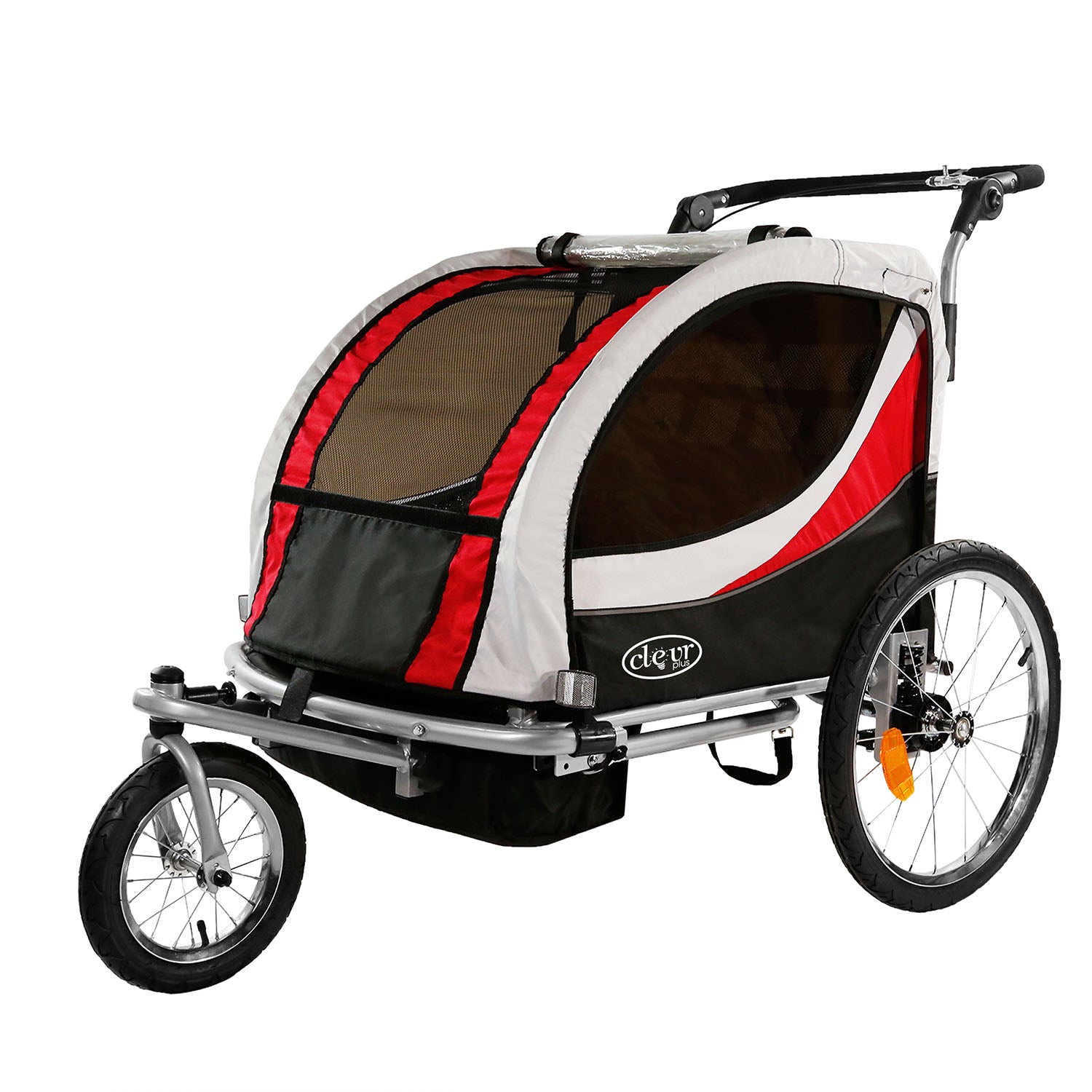 Deluxe Bike Trailer/Jogger/Stroller, Red
