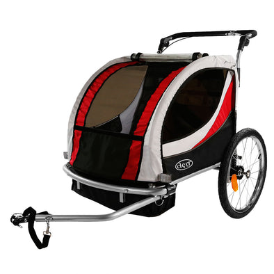 ClevrPlus Deluxe Child Trailer/ Bicycle Jogger, Red (CL_CLP802606) - Main Image