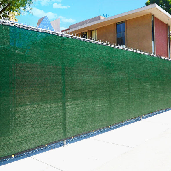 Home Aesthetics 6' x 50' Fence Windscreen Privacy Screen Cover, Green Mesh (CL_HOM200701) - Alt Image 4
