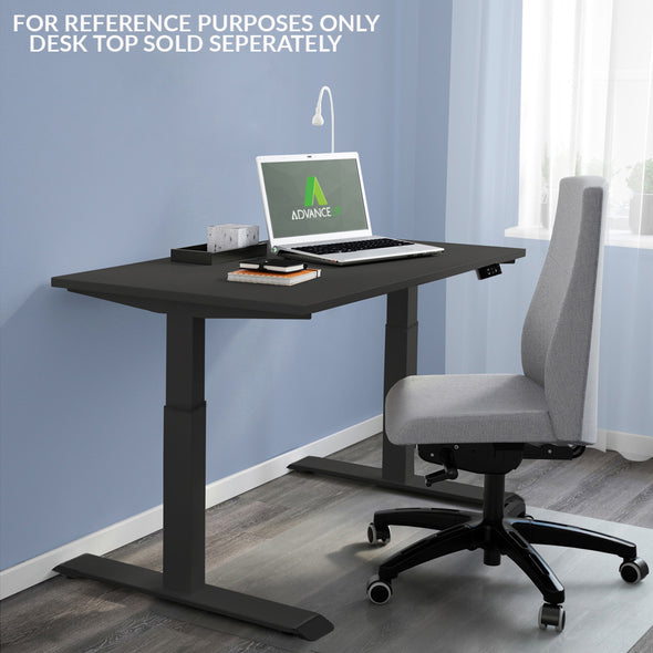 AdvanceUp Black 47" Dual Motor Electric Stand Up Office Desk with USB Port, Frame only (CL_CRS202301) - Alt Image 3