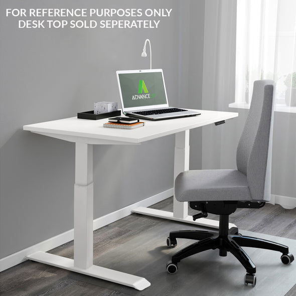 AdvanceUp White 47" Dual Motor Electric Stand Up Office Desk with USB Port, Frame only (CL_CRS202314) - Alt Image 1