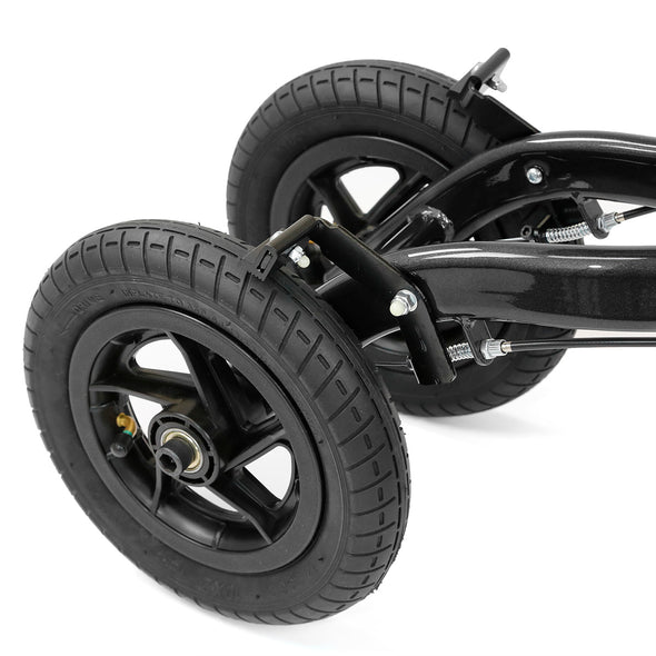 AllCure All Terrain Foldable Medical Knee Walker Scooter Roller, Black (CL_ALC401134) - Alt Image 5