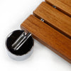 Home Aesthetics 20" Teak Wood Folding Wall Mounted Shower Seat Bench Modern Clear Coated Medical (CL_HOM501102) - Alt Image 7
