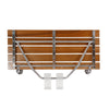 Home Aesthetics 36" Wall Mounted Teak Wood Shower Seat Folding Shower Bench Modern (CL_HOM501106) - Alt Image 4