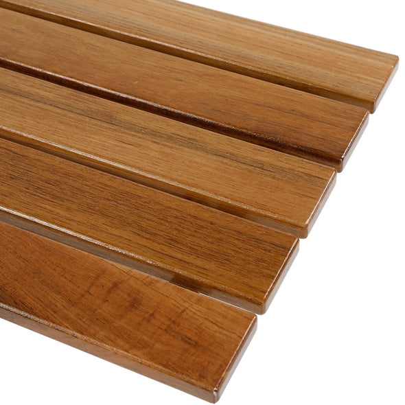 Home Aesthetics 36" Wall Mounted Teak Wood Shower Seat Folding Shower Bench Modern (CL_HOM501106) - Alt Image 6