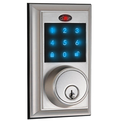 Clevr Electronic Keyless Touchscreen Deadbolt Door Lock, Satin Nickel (CL_CRS503011) - Main Image