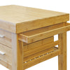Home Aesthetics Rolling Bamboo Trolley Island Cart with Towel Rack (CL_HOM503307) - Alt Image 5