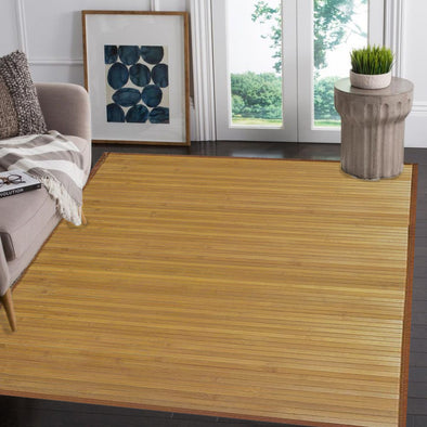 Home Aesthetics Natural Bamboo 5' X 8' Floor Mat, Bamboo Area Rug Indoor Carpet Non Skid (CL_HOM503401) - Main Image