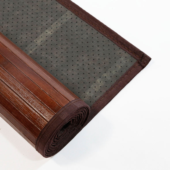 Home Aesthetics Bamboo 6' X 9' Floor Mat, Area Rug Indoor Carpet Walnut Color Finish (CL_HOM503412) - Alt Image 4