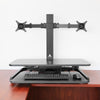 AdvanceUp Electric Automatic Standing Desk Converter Riser with Dual Monitor Mount, Black (CL_ADV503605) - Alt Image 7