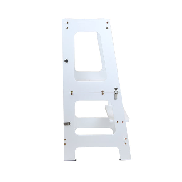 Clevr 2-in-1 Convertible Kids Kitchen Step Stool with Magnetic Activity Board (White) (CL_CRS504104 - new) - Alt Image 4