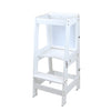 Clevr 2-in-1 Convertible Kids Kitchen Step Stool with Magnetic Activity Board (White) (CL_CRS504104 - new) - Alt Image 3