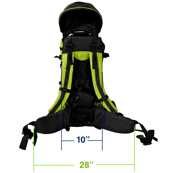 ClevrPlus Deluxe Lightweight Baby Backpack Child Carrier, Green (CL_CRS600204) - Alt Image 6
