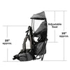 ClevrPlus Hiking Child Carrier Backpack Cross Country, Grey (CL_CRS600213) - Alt Image 5