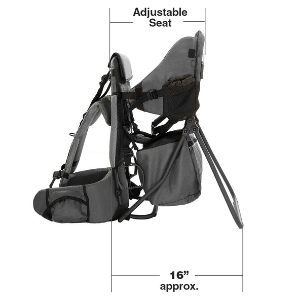 ClevrPlus Hiking Child Carrier Backpack Cross Country, Grey (CL_CRS600213) - Alt Image 6