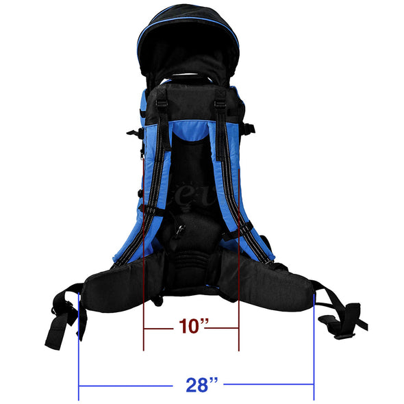 ClevrPlus Deluxe Lightweight Baby Backpack Child Carrier, Blue (CL_CRS600221) - Alt Image 7
