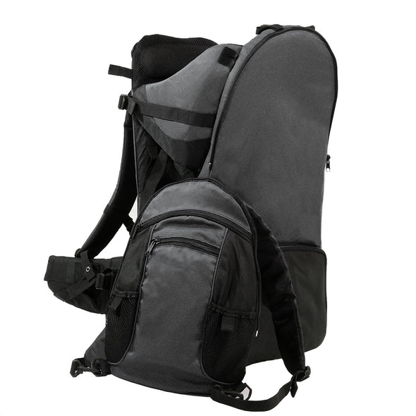 ClevrPlus Deluxe Lightweight Baby Backpack Child Carrier, Grey (CL_CRS600223) - Alt Image 3