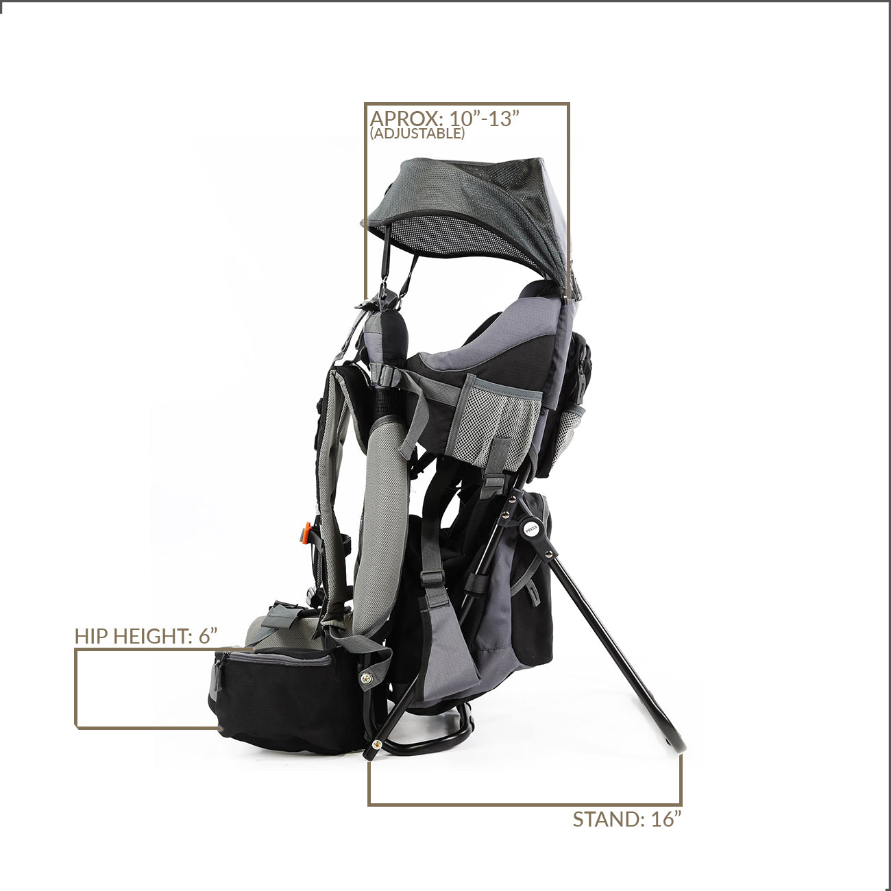 ClevrPlus Baby Backpack Hiking Child Carrier, Black – Crosslinks