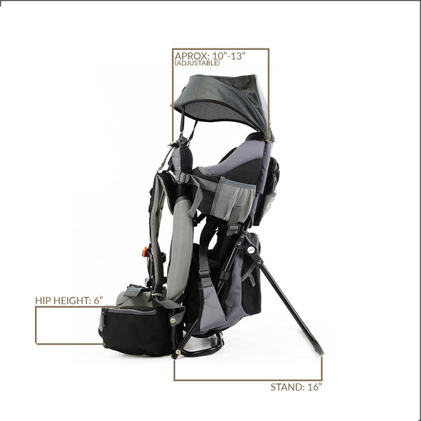 ClevrPlus Baby Backpack Hiking Child Carrier, Black (CL_CRS600231) - Alt Image 7