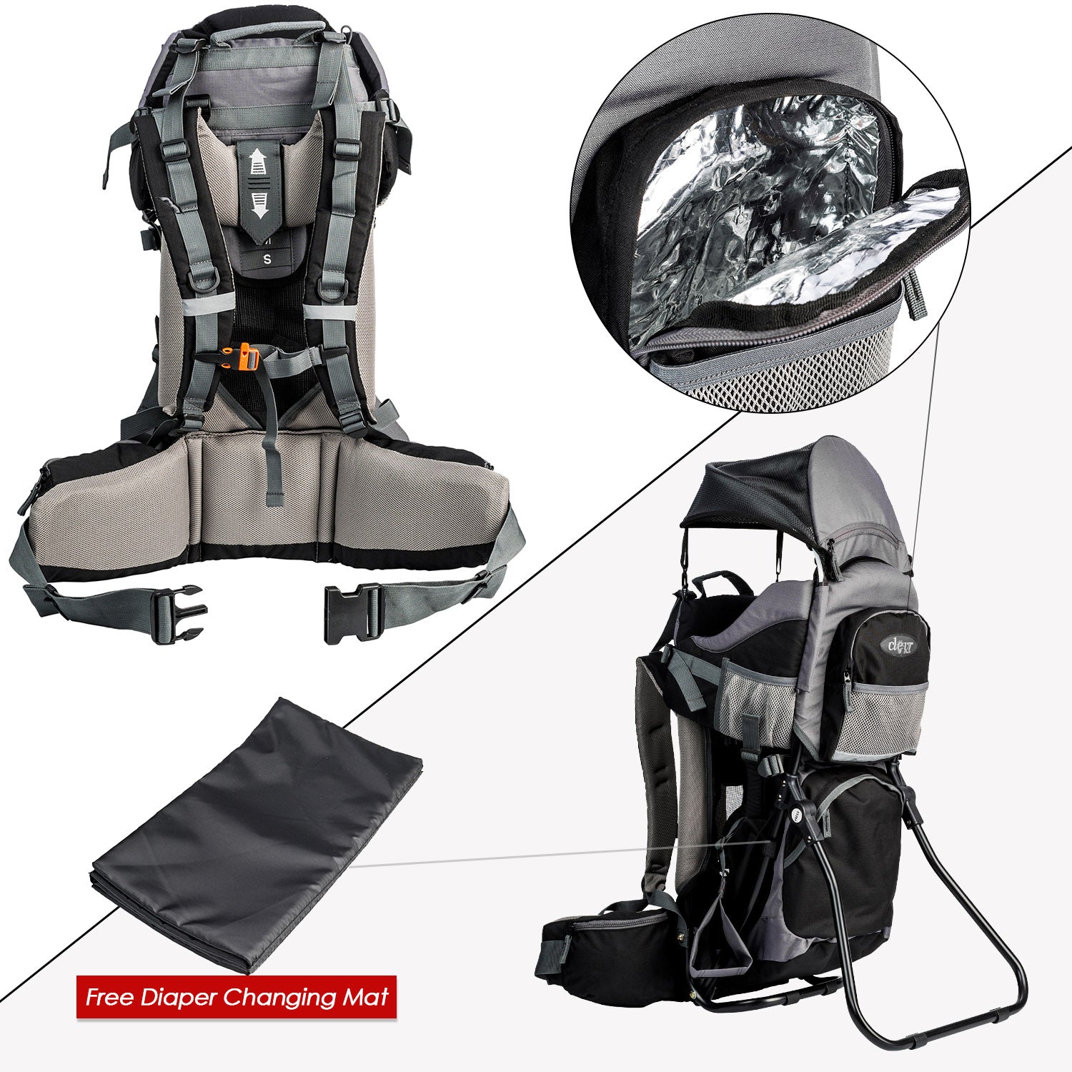 Canyonero Baby Backpack Child Carrier, Midnight Black Canyonero Baby Backpack Child Carrier, Midnight Black