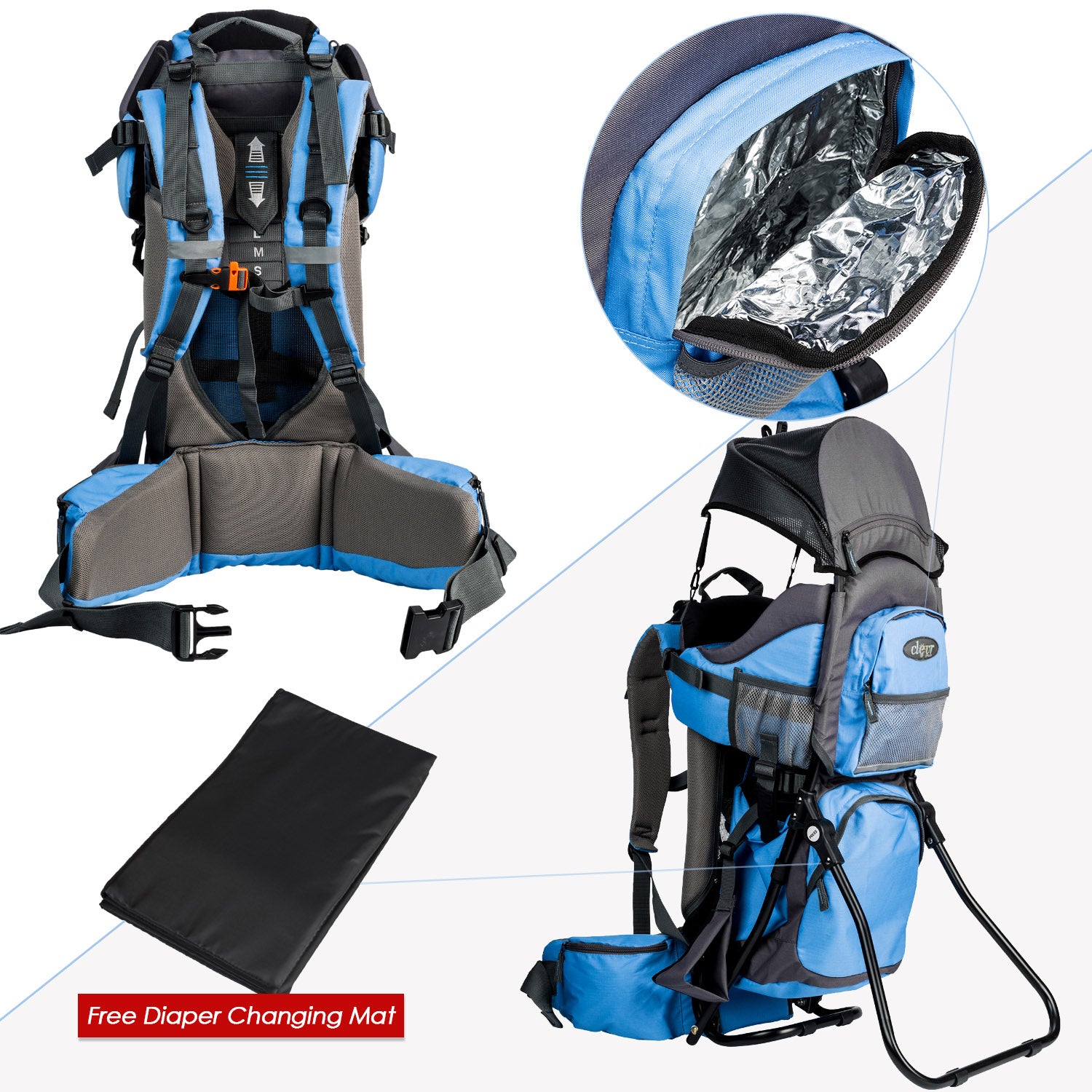 baby backpack for hiking Canyonero Baby Backpack Child Carrier, True Blue