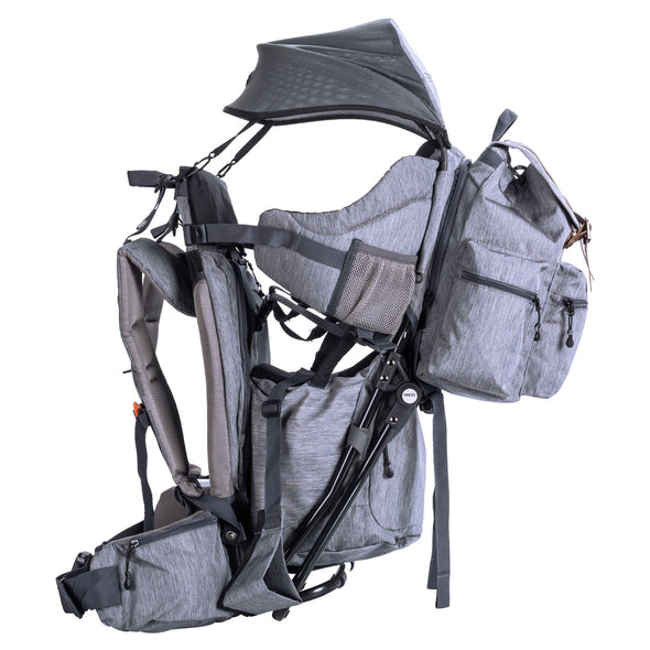 ClevrPlus Urban Explorer Baby Backpack Cross Country Child Carrier with Detachable Bag, Gray (CL_CRS600242) - Alt Image 3