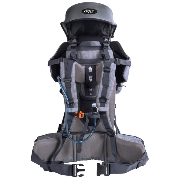 ClevrPlus Urban Explorer Baby Backpack Cross Country Child Carrier with Detachable Bag, Gray (CL_CRS600242) - Alt Image 6