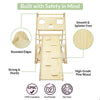 Clevr Wooden Triangle Climber with Reversible Climbing Ramp/Slide for Kids Toddlers (CL_CRS601401) - Alt Image 1