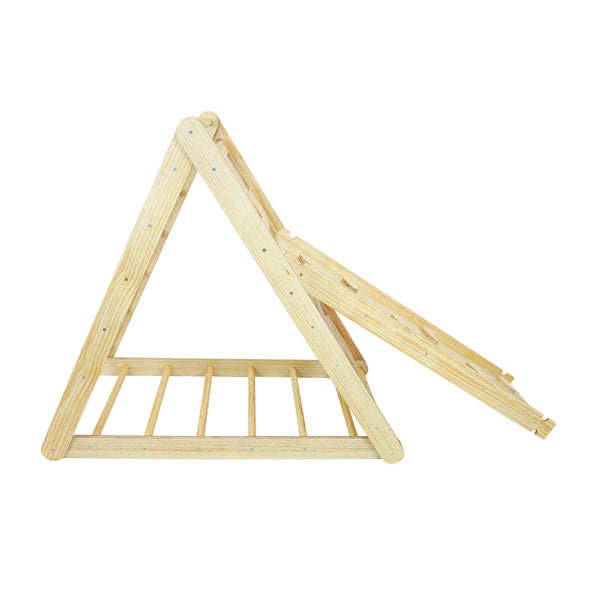 Clevr Wooden Triangle Climber with Reversible Climbing Ramp/Slide for Kids Toddlers (CL_CRS601401) - Alt Image 4