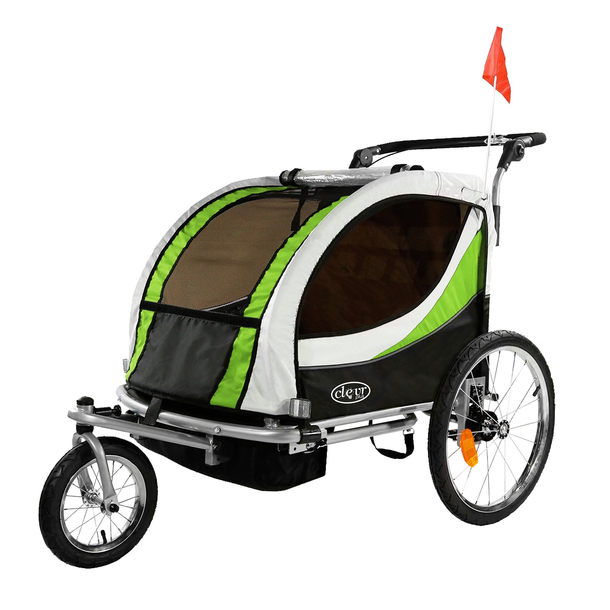 bike trailer that converts to jogging stroller Clevr Deluxe 3-in-1 Double Seat Bike Trailer Stroller Jogger for Child – Crosslinks