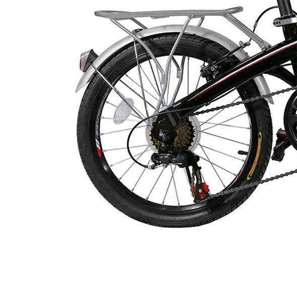 Xspec 20" 7 Speed Folding Compact City Commuter Bike, Black (CL_CRS804601) - Alt Image 6