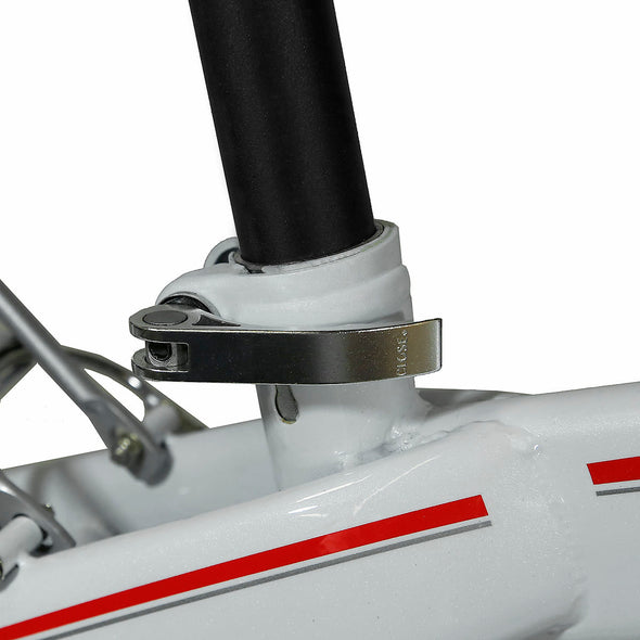 Xspec 20" 7 Speed Folding Compact City Commuter Bike, White (CL_CRS804602) - Alt Image 7