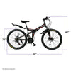 Xspec 21 Speed 26" Shimano Folding Mountain Bike, Black (CL_CRS804604) - Alt Image 4