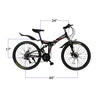 Xspec 21 Speed 26" Shimano Folding Mountain Bike, Black (CL_CRS804604) - Alt Image 2