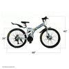 Xspec 21 Speed 26" Shimano Folding Mountain Bike, White (CL_CRS804605) - Alt Image 1