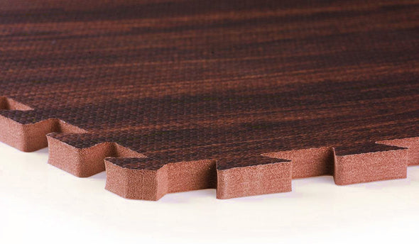 Home Aesthetics Dark Wood Grain Interlocking EVA Foam Floor Mats (100 Sq. Ft. - 25 pcs) (CL_HOM804910) - Alt Image 2