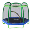 Clevr 7 Ft. Trampoline Bounce Jump Safety Enclosure Net W/ Spring Pad Round (CL_CRS805404) - Alt Image 5