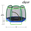 Clevr 7 Ft. Trampoline Bounce Jump Safety Enclosure Net W/ Spring Pad Round (CL_CRS805404) - Alt Image 3
