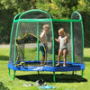 Clevr 7 Ft. Trampoline Bounce Jump Safety Enclosure Net W/ Spring Pad Round (CL_CRS805404) - Alt Image 1