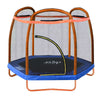 Clevr 7 Ft. Trampoline Bounce Jump Safety Enclosure Net W/ Spring Pad Orange (CL_CRS805406) - Main Image
