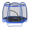 Clevr 7 Ft. Trampoline Bounce Jump Safety Enclosure Net W/ Spring Pad Blue (CL_CRS805407) - Alt Image 1