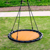 Clevr 40" Tree Net Web Saucer Round Teslin Swing, Adjustable 71" Height Rope,  Orange & Black (CL_CRS805809) - Alt Image 8
