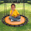 Clevr 40" Tree Net Web Saucer Round Teslin Swing, Adjustable 71" Height Rope,  Orange & Black (CL_CRS805809) - Alt Image 9