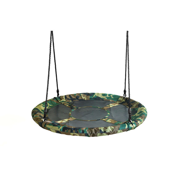 Clevr 40" Outdoor Saucer Kids Tree Tire Swing, Camo (CL_CRS805813) - Main Image