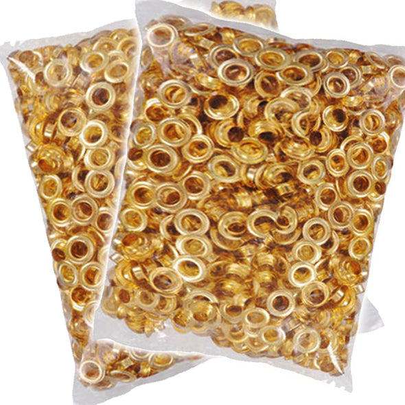 Clevr 300 pc. Brass Grommets & Washers for Hand Pressed Grommet Machines (Size #0) 1/4" (CL_CRS200302) - Main Image