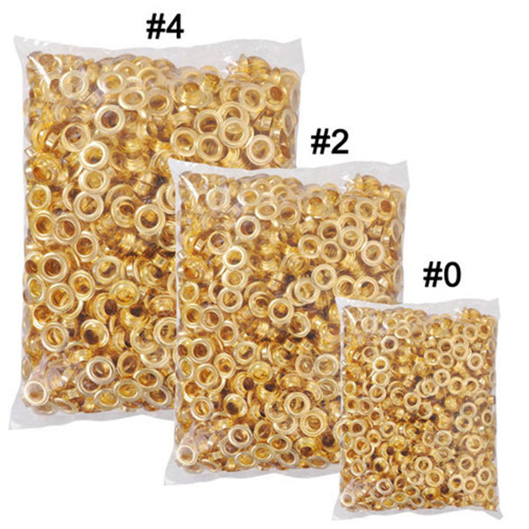 Clevr 300 pc. Brass Grommets & Washers for Hand Pressed Grommet Machines (Size #0) 1/4" (CL_CRS200302) - Alt Image 4