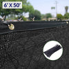Home Aesthetics 6' x 50' Fence Windscreen Privacy Screen Cover, Black Mesh (CL_HOM200703) - Main Image