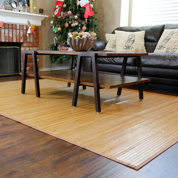Home Aesthetics Natural Bamboo 5' X 8' Floor Mat, Bamboo Area Rug Indoor Carpet Non Skid (CL_HOM503401) - Alt Image 1